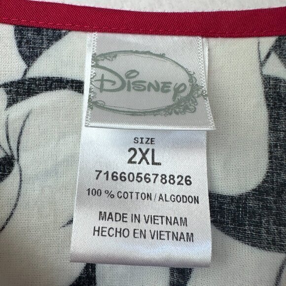 Cherokee Tooniforms Women's Disney Minnie Mouse Mock Wrap Scrub Top size 2XL - Picture 3 of 4